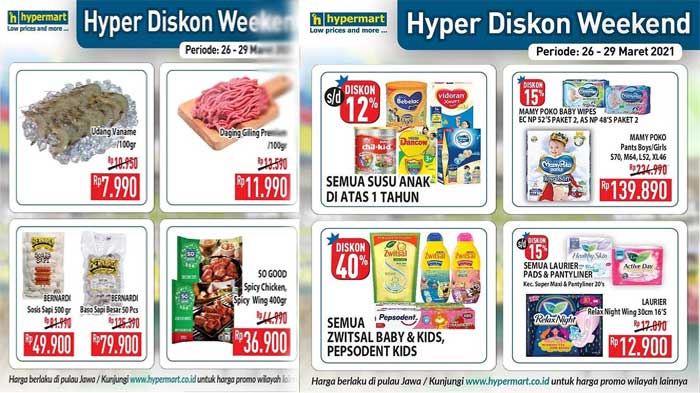 Promo Hypermart Hari Ini 26 Maret 2021 Produk Susu Anak Diskon 12% Diapers Diskon 15% DLL