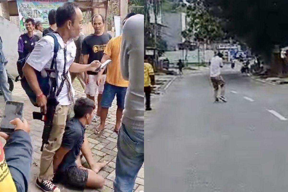 Viral Video Polisi Baku Tembak dengan Kawanan Begal di Lampung