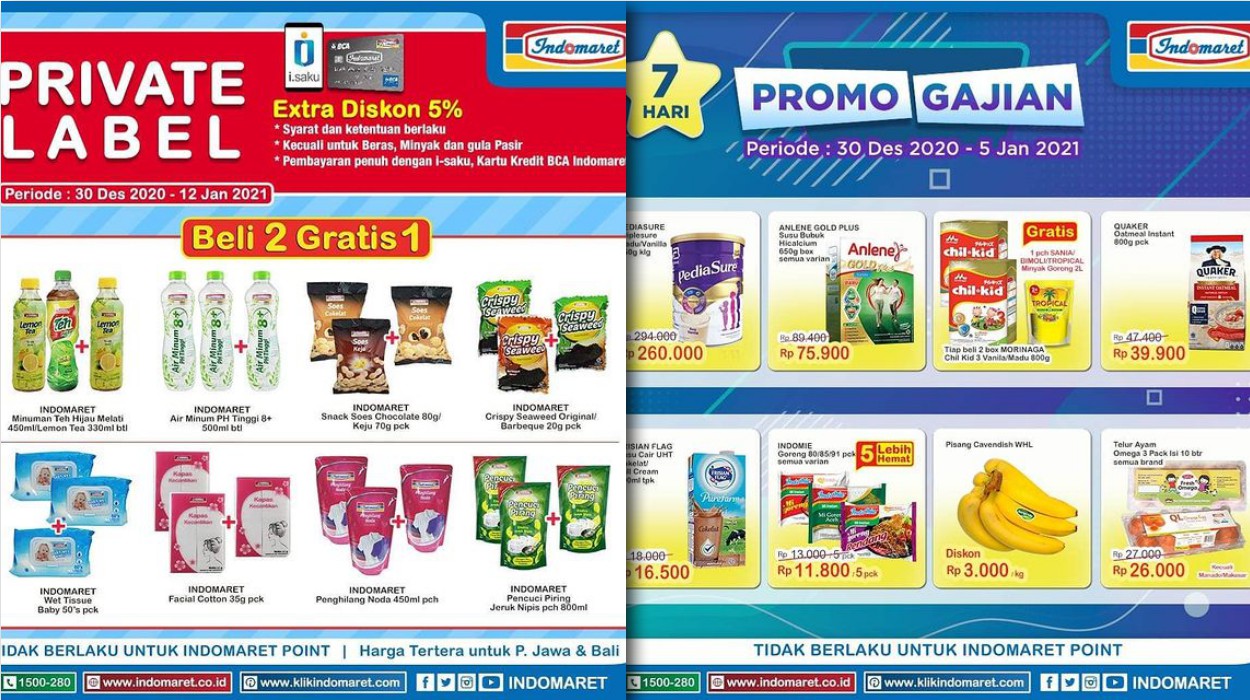 Promo Indomaret Hari Ini 7 Januari 2021, Harga Hemat Detergen Popok Susu Personal Care Beras Minyak