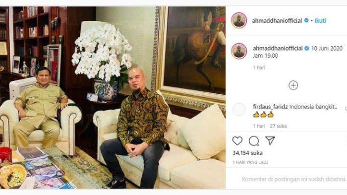 Mendadak Ahmad Dhani Bertemu Prabowo Curi Perhatian, Penampilan Suami Mulan Jameela Jadi Sorotan
