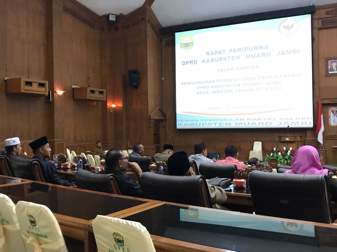 8 Fraksi Terbentuk di DPRD Kabupaten Muarojambi, Berikut Susunan Fraksi yang Telah Disusun