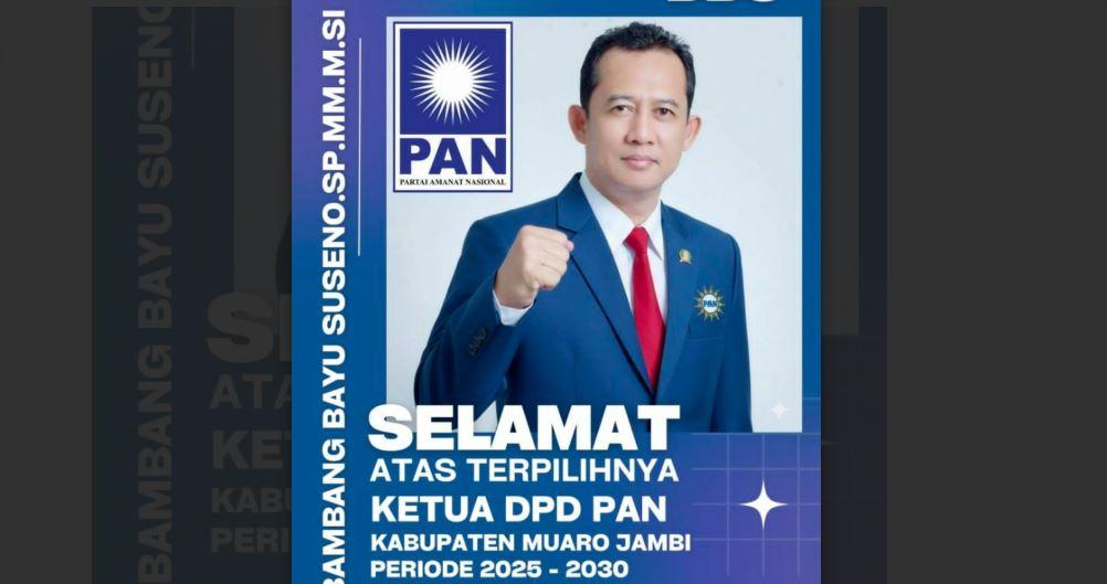 Terpilih Sebagai Ketua PAN Muaro Jambi, BBS Janji Akan Besarkan Partai