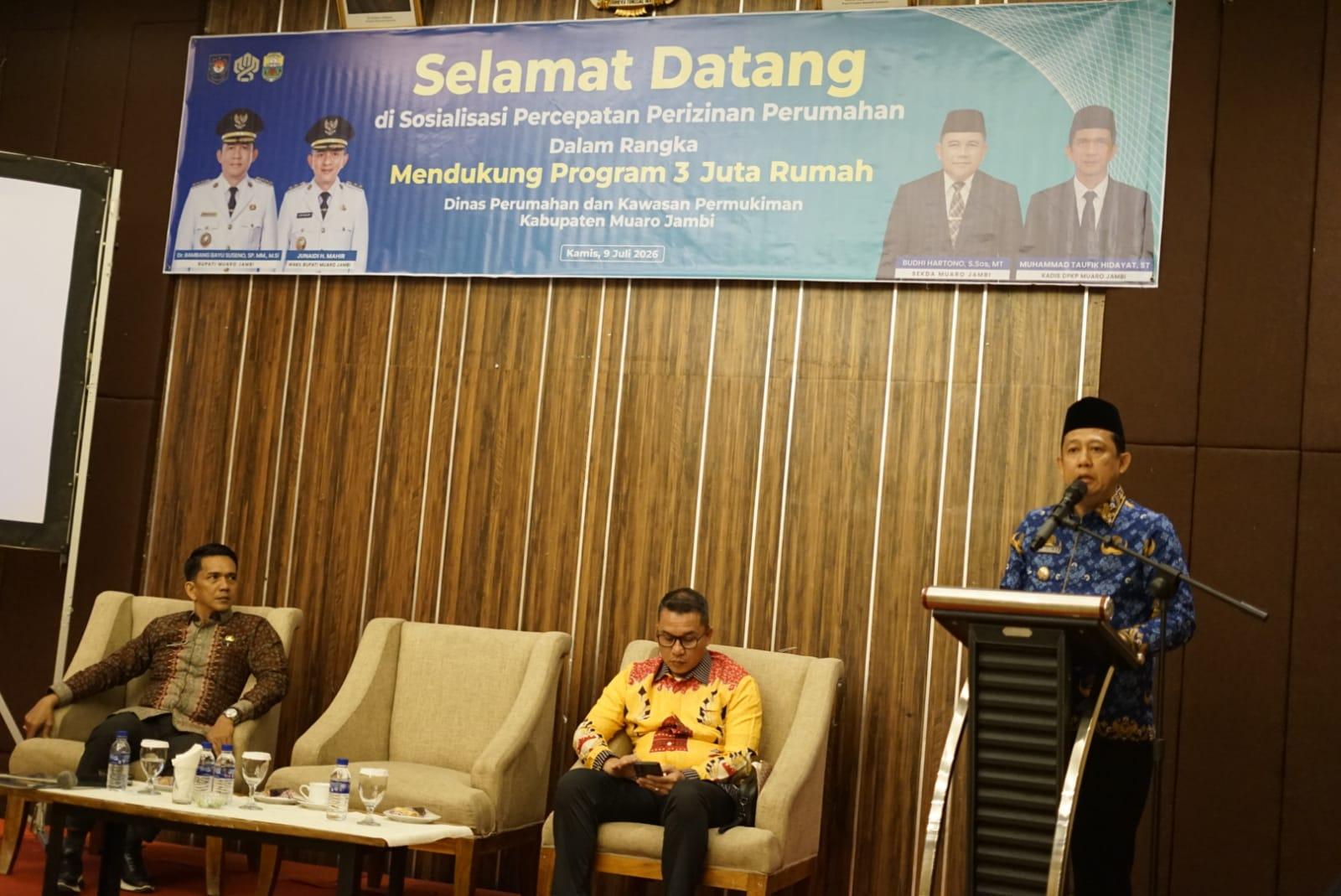 Dukung Program 3 Juta Rumah,Bupati Muaro Jambi Dorong Percepatan Perizinan - Tribunjambi.com