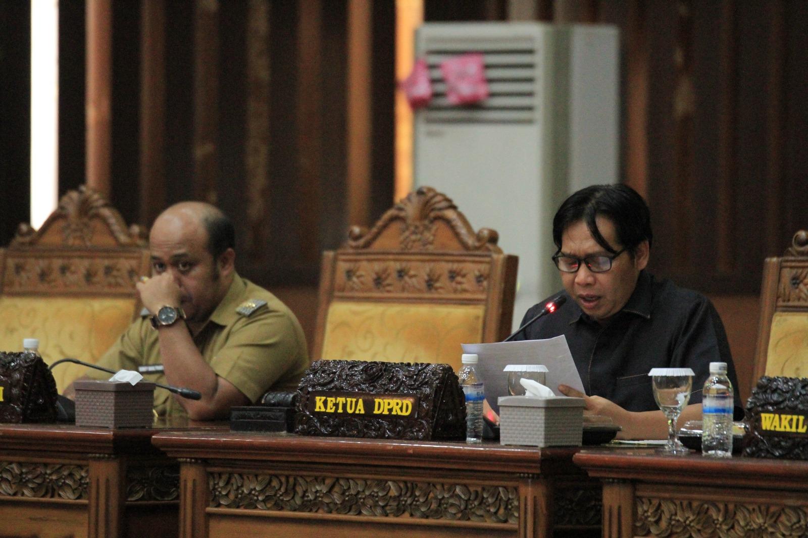 DPRD Tanjab Timur Paripurna Penyampaian Pandangan Umum Setiap Fraksi Terhadap Ranperda TA 2022