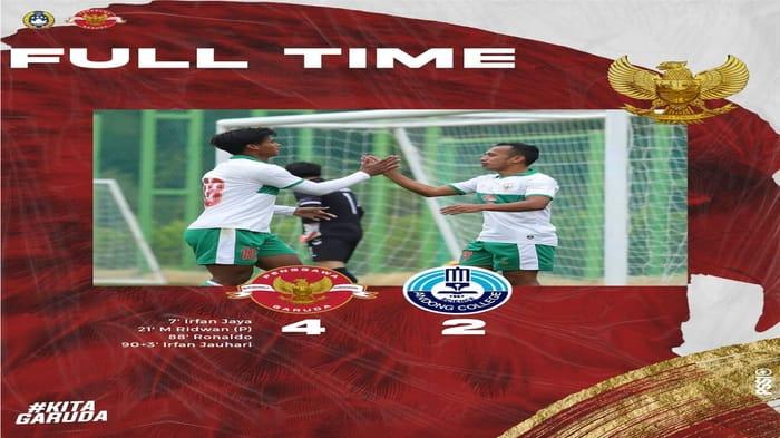 Timnas U-23 Bungkam Lawan 4-2 di Laga Uji Coba Perdana di Korea, Irfan Jaya Cetak Gol