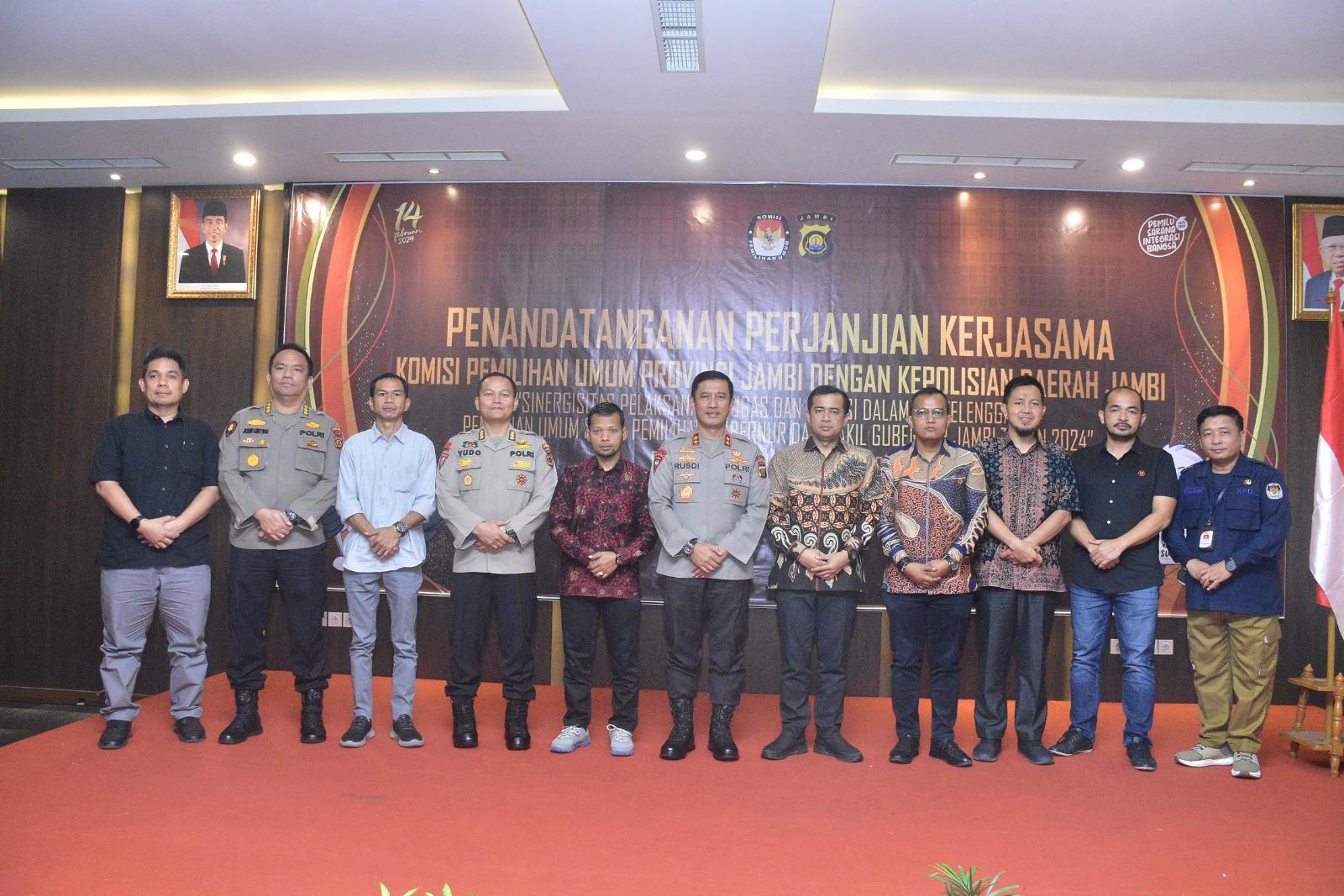 KPU Lakukan Kerja Sama dengan Polda Jambi Terkait Pengamanan Pemilu 2024 dan Pilkada