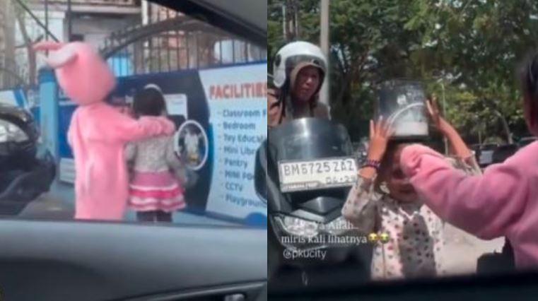 KETERLALUAN Emak-emak Suruh 2 Anak Mengemis di Jalan, Terekam Antar Naik Motor Mahal