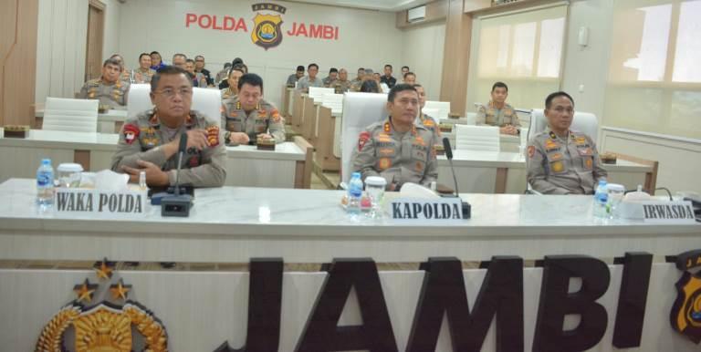 Kapolda Jambi dan PJU Ikuti Launching CSIRT Polri Via Zoom Meeting
