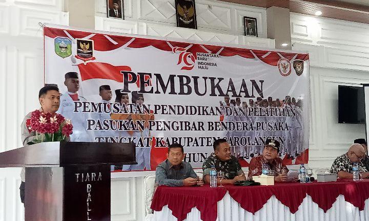 Hadiri Pembukaan Pelatihan Paskibraka 2024, Kapolres Sarolangun Berikan Motivasi Peserta Paskibraka