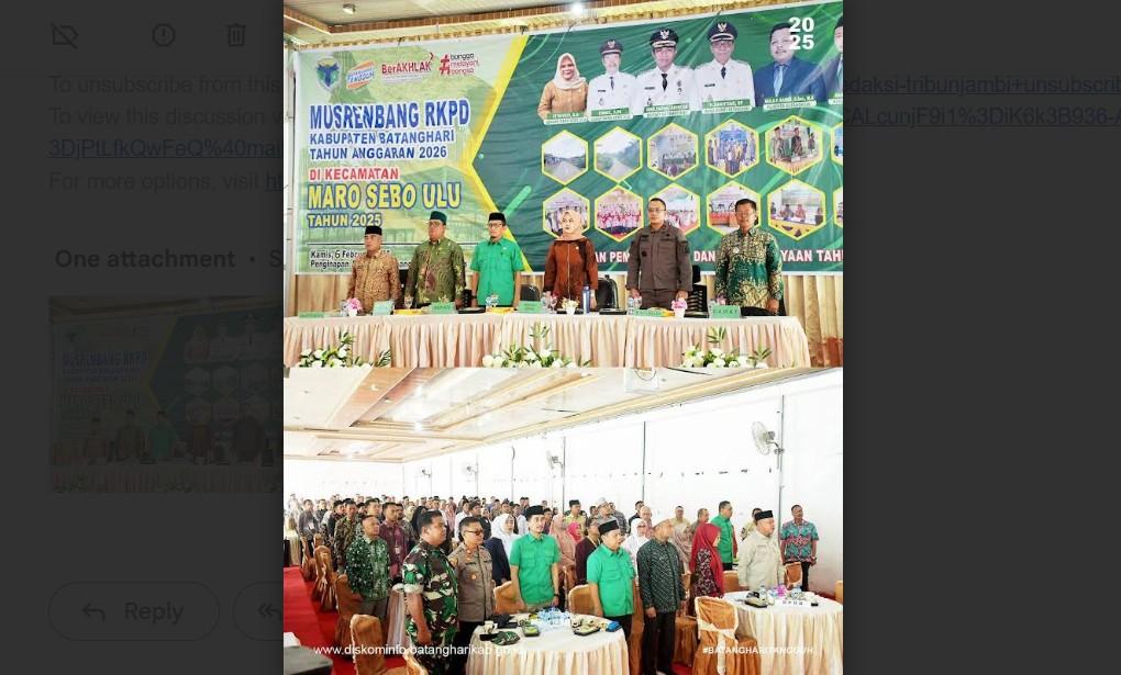 Musrembang di Maro Sebo Ulu, Pemkab Batanghari Prioritas Proyek Besar