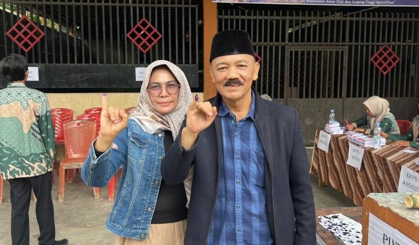 M Fauzi Rela dari Jambi ke Sarolangun, Demi Gunakan Hak Pilihnya di TPS 8 Aur Gading Sarolangun