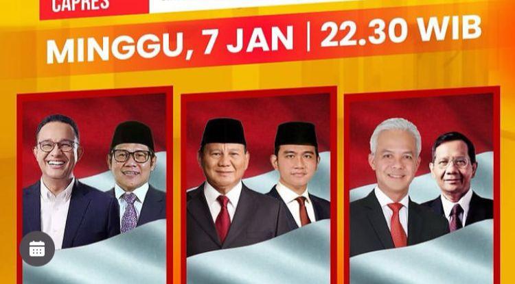 Jadwal Acara NET TV Minggu 7 Januari 2024: Tonight Show dan Menuju Istana 2024
