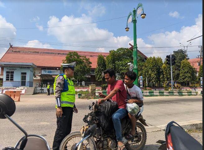 Puluhan Pengendara Terjaring pada Operasi Patuh Siginjai Polres Batanghari