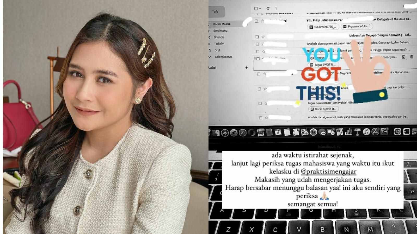 Prilly Latuconsina Langsung Periksa Tugas Mahasiswa Saat Ada Waktu Luang: Semangat Belajarnya Ya