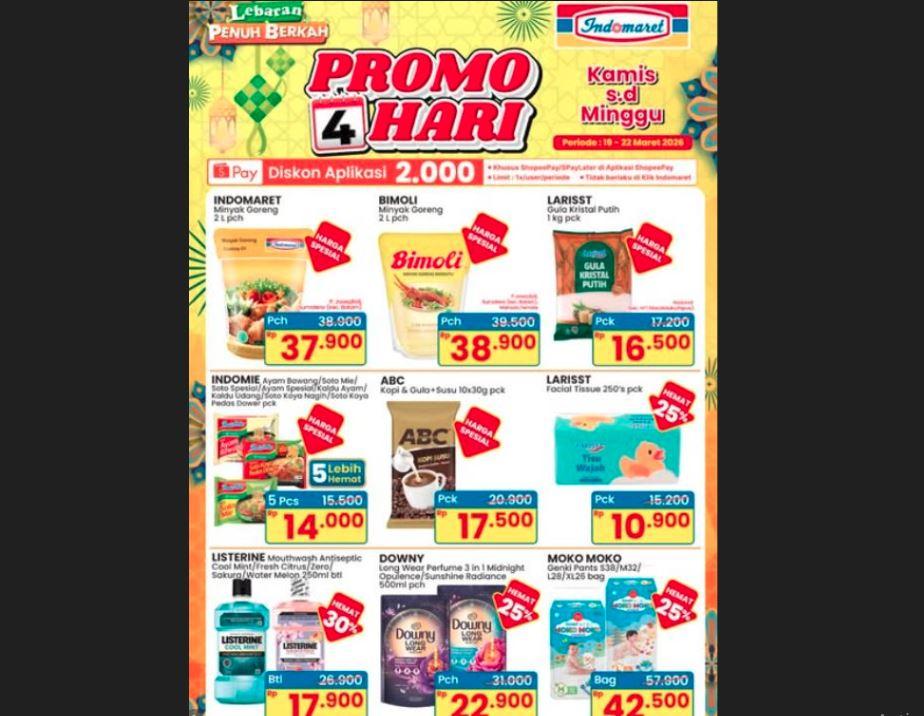 Promo 4 Hari Indomaret, Minyak Goreng hingga Popok Serba Hemat