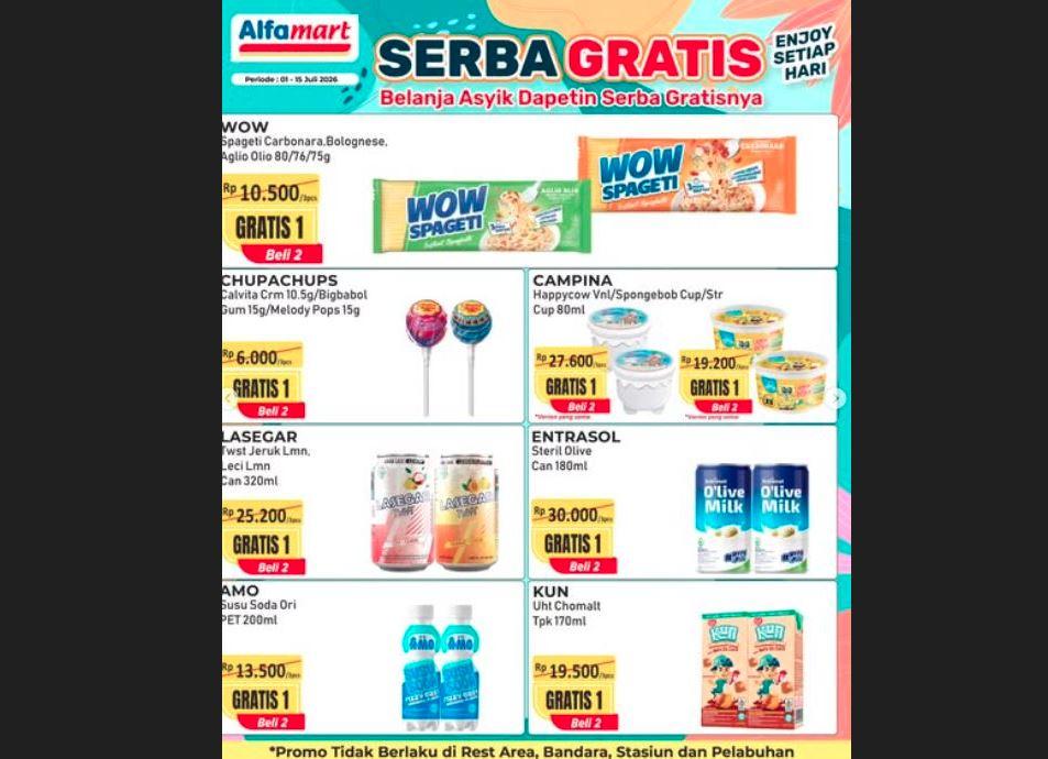 Promo Alfamart Jambi Periode 8 Juli 2026, Beli 2 Gratis 1 untuk Berbagai Produk Favorit - Tribunjambi.com