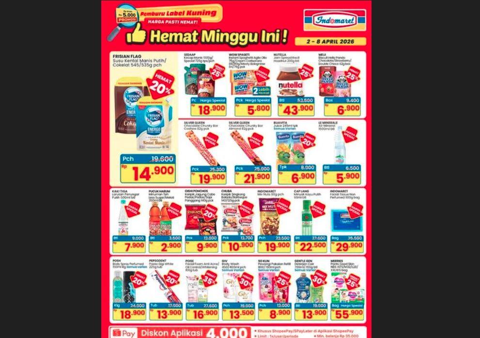 Promo Indomaret Jambi 2-8 April 2026, Diskon Susu hingga Produk Rumah Tangga