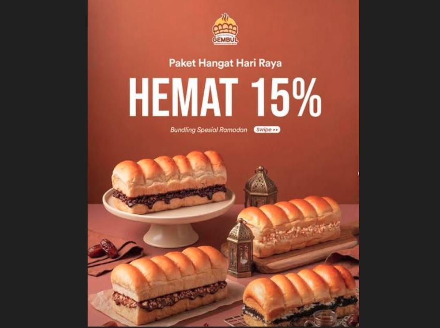 Ada Diskon Rp4 Ribu hingga 15 Persen, Ini Promo Roti Gembul Jambi Maret 2026