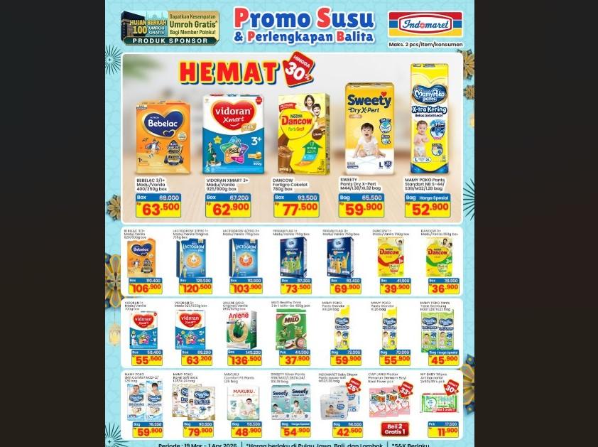 Promo Susu dan Perlengkapan Balita di Indomaret Jambi, Diskon Hingga 30 Persen