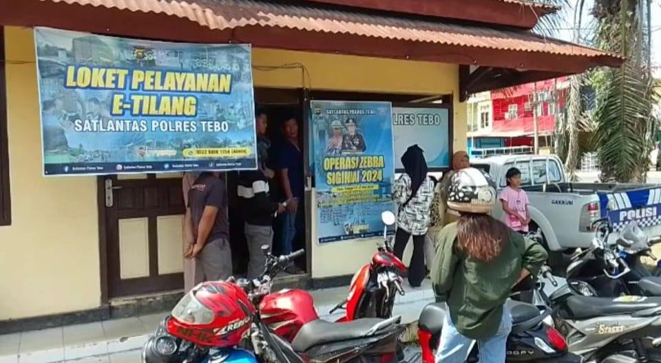 Puluhan Kendaraan Terjaring Razia Operasi Zebra 2024 di Muara Tebo
