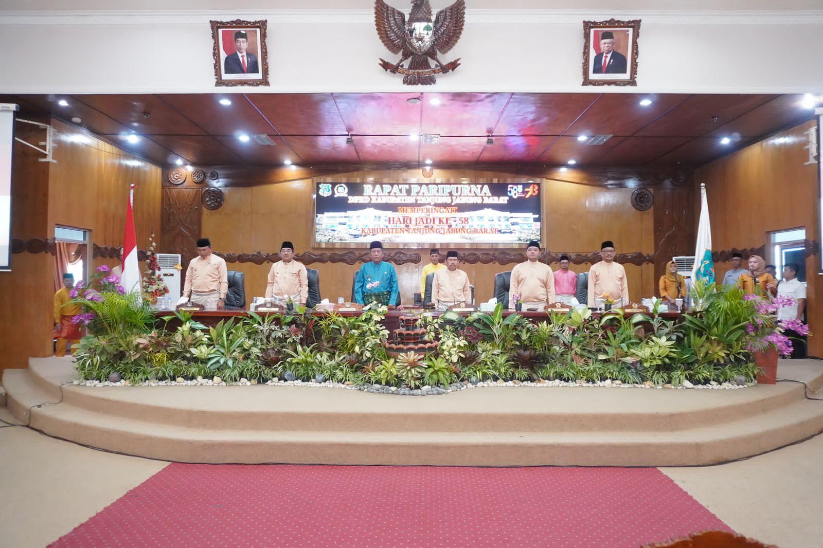 Puncak Rangkaian HUT ke-58, DPRD Tanjabbar Gelar Paripurna
