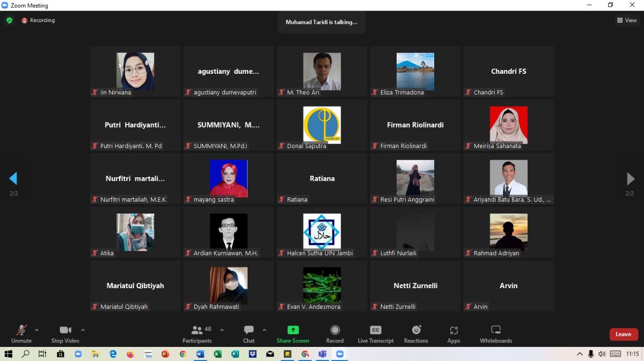 Tingkatkan Kualitas Dosen, Pusat Kajian UIN Sutha Jambi Gagas Pelatihan Menulis