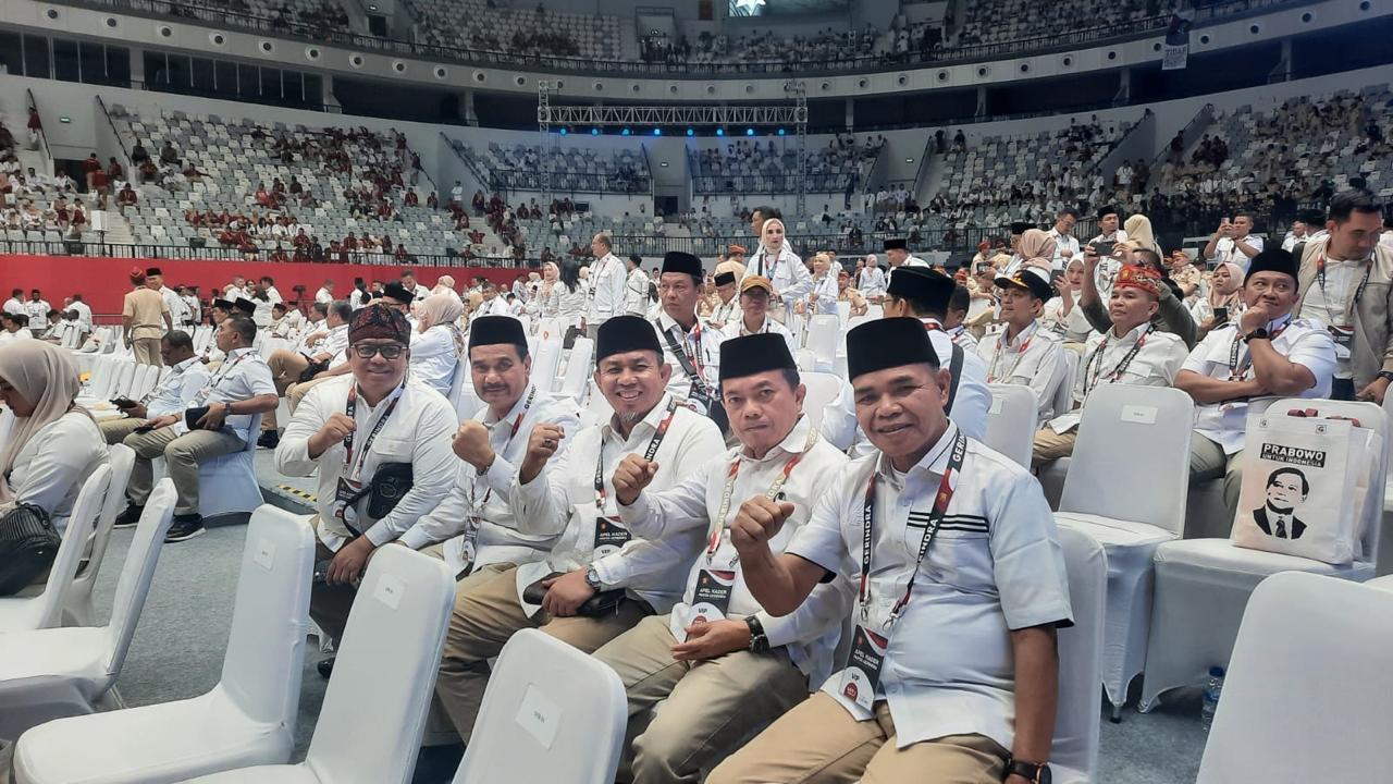 Dihadiri Presiden Terpilih Prabowo Subianto, Rahman-Guntur Hadiri Apel Akbar Partai Gerindra