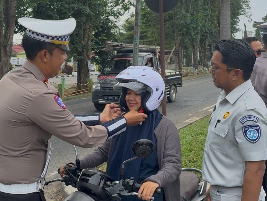 Polres Merangin Tilang Tegur 1.575 Pengendara Selama Operasi Zebra Siginjai 2025