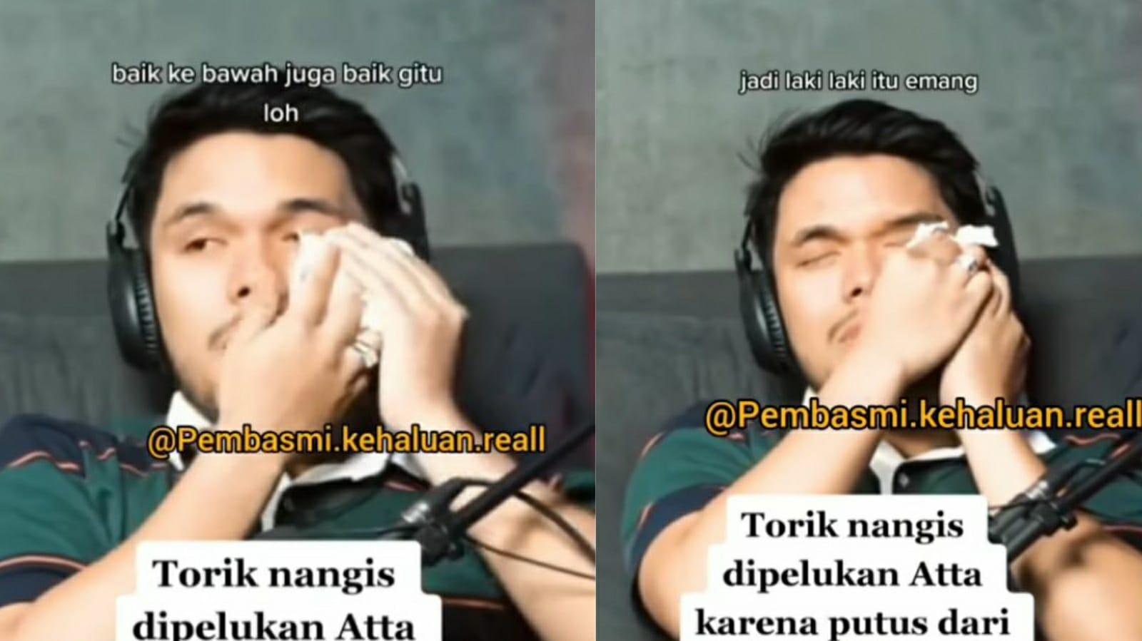 Thariq Sampai Nangis Sesegukan Karena Putus dengan Fuji, Atta Halilintar Sampai Ikut Menenangkan