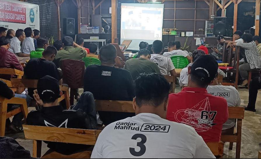 TPD Ganjar Mahfud di Jambi Gelar Nobar Debat Cawapres di Cafe Kenara