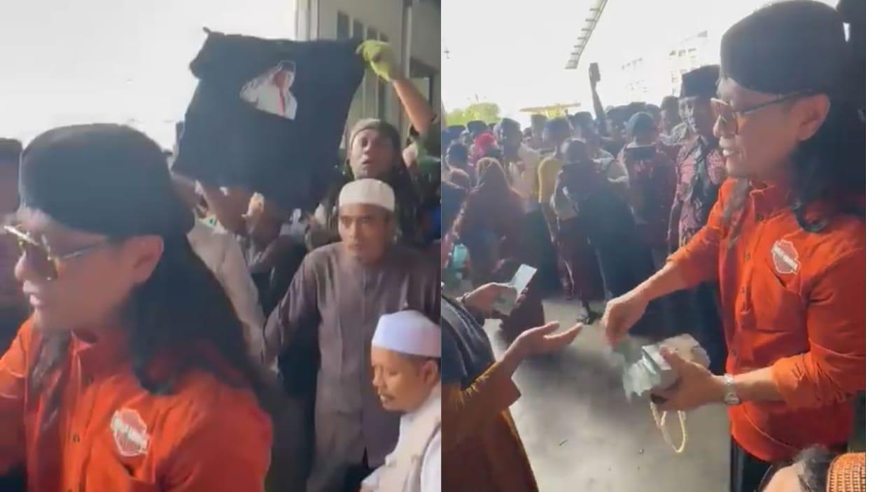 Viral Video Gus Miftah Bagi-bagi Uang sambil Bawa Kaus Prabowo: Saya Diminta Bagikan Sedekah