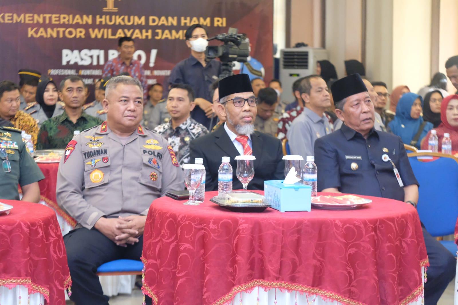 Wakapolda Ikut Hadir saat Pelepasan Purna Bhakti Kakanwil Kementerian Hukum dan HAM Jambi