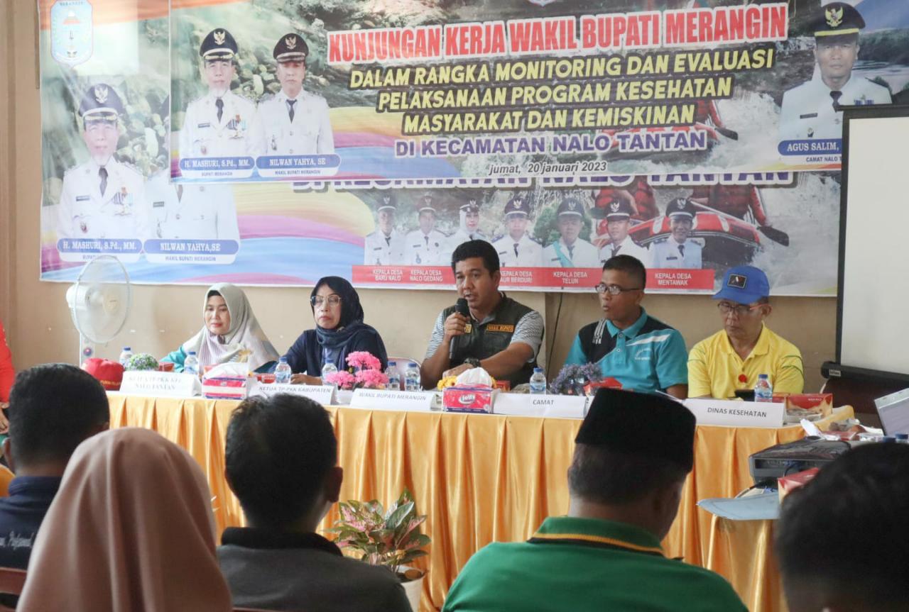 Wabup Nilwan Monitoring dan Evaluasi Kemiskinan Ekstrem hingga Stunting di Nalo Tantan Merangin