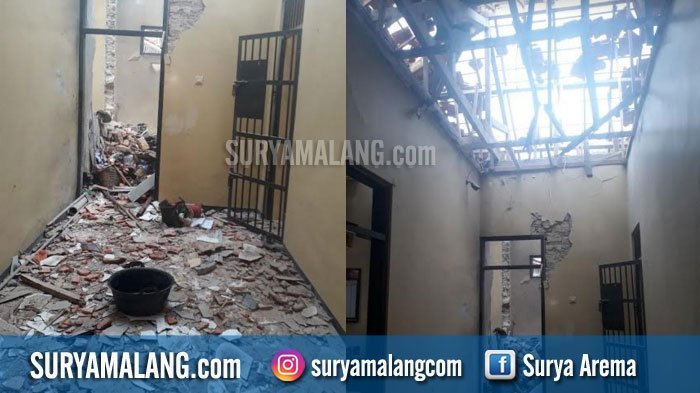 Duar, Dinamit Meledak di Mapolsek Gili Genting, Begini Kondisi Dinding Yang Remuk