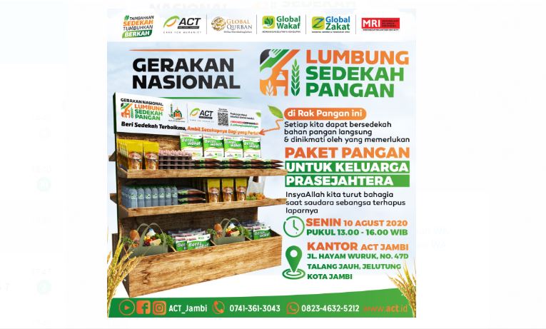 ACT Luncurkan Program Lumbung Sedekah Pangan