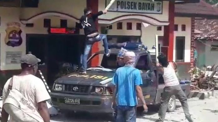 Mapolsek Bayah Rusak Berat Akibat Amukan Nelayan, 1 Unit Mobil Patroli Sampai Dibakar