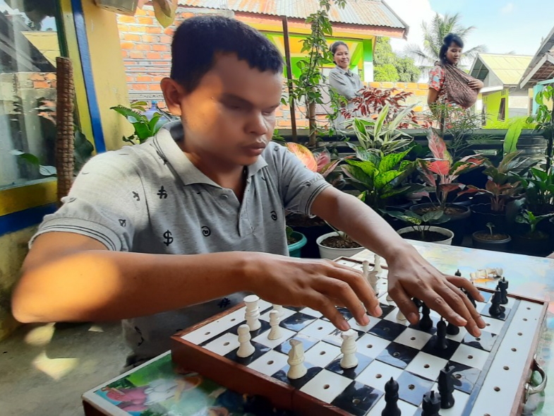 Atlet Catur Tunanetra Jambi Optimis Raih Medali Emas di Peparnas Papua 2021