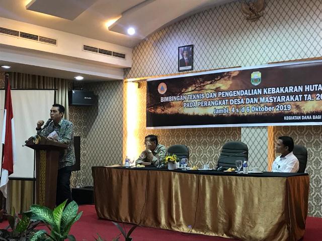 BPBD Muarojambi Gelar Bimtek Pengendalian Karhutla, Sekda Imbau Peserta Siap-siap Banjir & Longsor