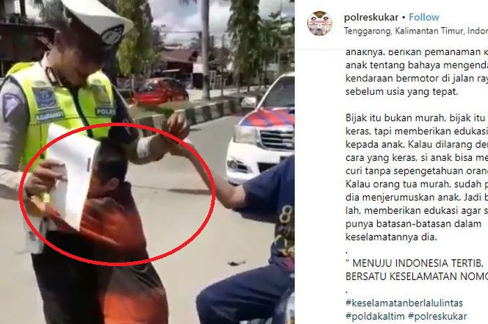 Kocak! Saat Kena Razia Anak Kecil Peluk-peluk dan Mohon-mohon Sama Polisi