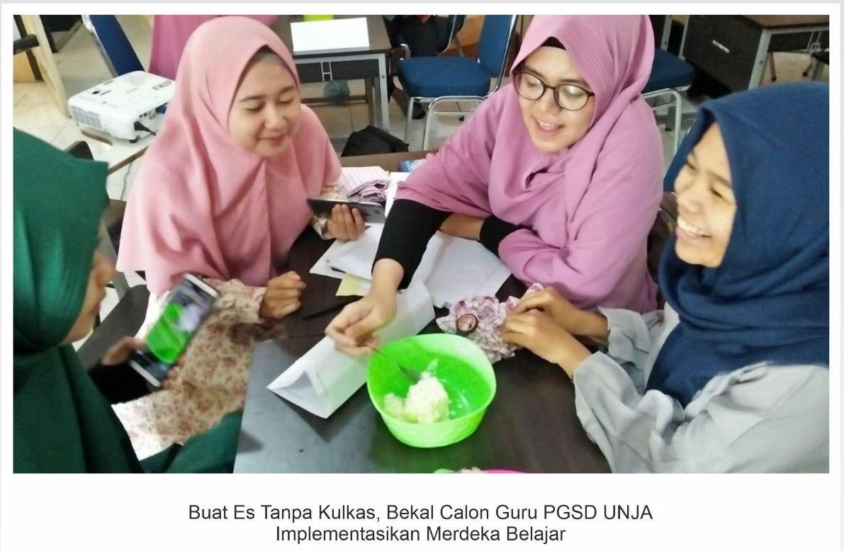 Buat Es Krim Tanpa Kulkas, Bekal Calon Guru PGSD Universitas Jambi Implementasikan Merdeka Belajar