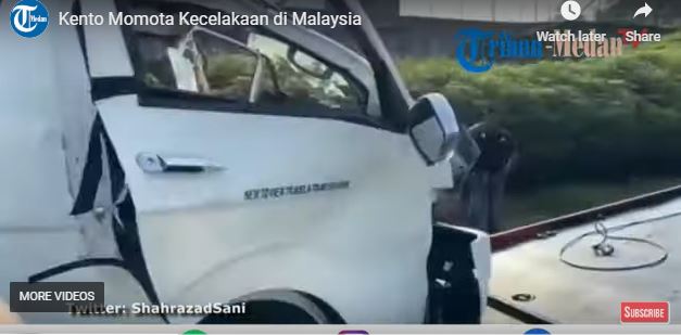 VIDEO Detik-detik Bus yang Ditumpangi Kento Momota dan 3 Pebulu Tangkis Lain Kecelakaan, Sopir Tewas