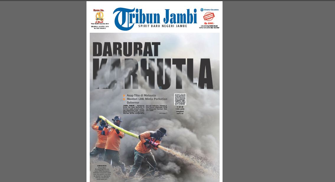 Waspada Sumatera Darurat Asap (Karhutla), Jawa Darurat Listrik (PLN)