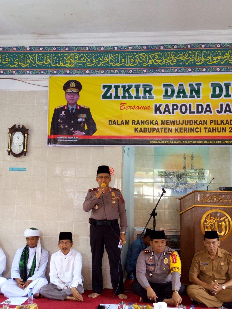 Zikir dan Dialog Bersama, Masyarakat Kerinci Merasa Dekat dengan Kapolda