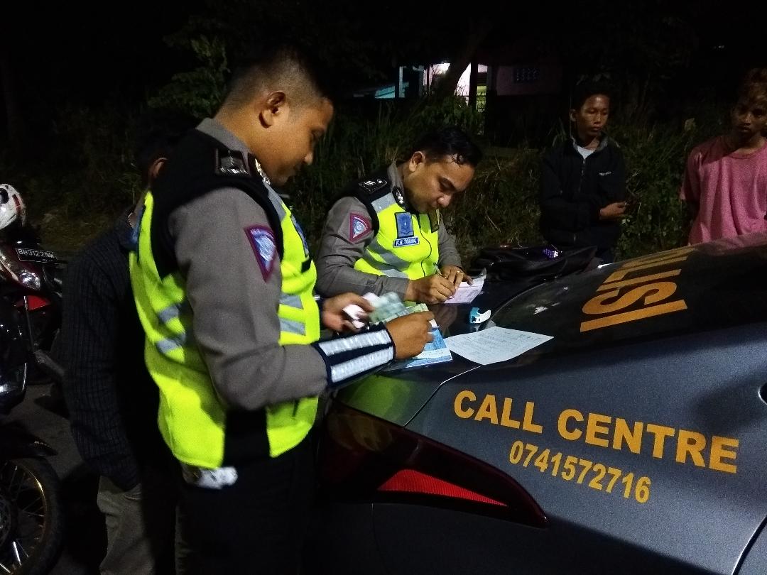 Dikepung Polisi, Razia Balap Liar di Kawasan Bandara Sulthan Thaha Jambi, Pembalap Liar tak Berkutik