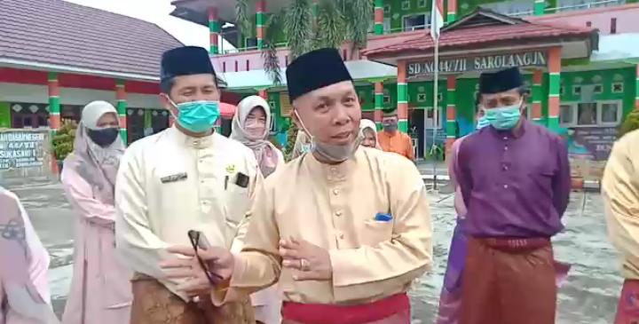 Disdik dan Dinkes Sarolangun Cek ke Sekolah Hari Pertama Belajar Tatap Muka