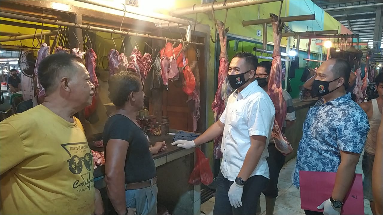 Ditreskrimsus Polda Jambi, Sidak Harga Daging di Pasar Angso Duo Jelang Lebaran dan Isu Daging Babi