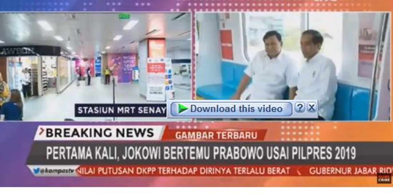 SEDANG BERLANGSUNG! Tonton Streaming Pertemuan Jokowi dan Prabowo di Stasiun MRT