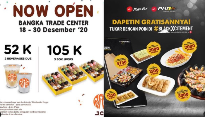 Diskon dan Promo Akhir Tahun 2020 J.CO, BreadTalk, dan Pizza Hut Delivery (PHD), Mulai Rp 16 Ribuan!