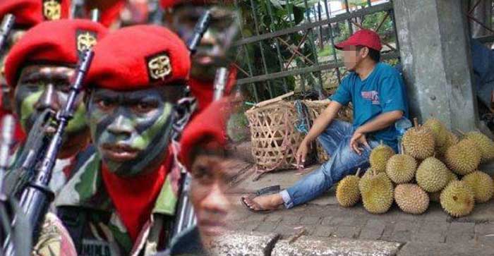 Prajurit Kopassus Nyamar Jadi Penjual Durian, Rela Dipalak Rekan Sendiri Demi Penyamarannya Berhasil