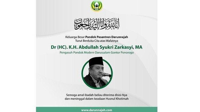 Kabar duka: Pimpinan Pondok Modern Darussalam Gontor KH Amal Fathullah Zarkasyi meninggal dunia